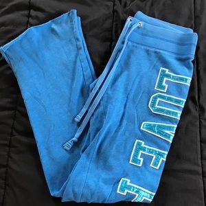 VS PINK blue sequin sweatpants with pockets